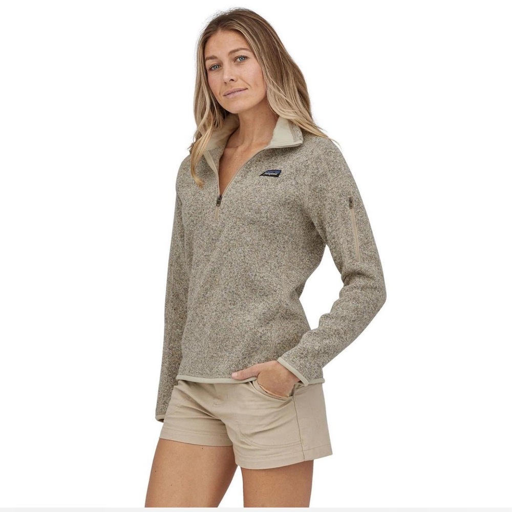 Patagonia Better Sweater Quarter Zip Oatmeal Color